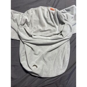 Boon Puff In-Sink Baby Bather Grey Plush Cushioned Infant Bath Seat